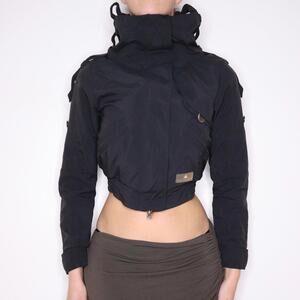 00s Stella McCartney X Adidas Black Cropped Jacket (XS) 